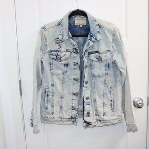 Light Blue Distressed Jean Jacket
